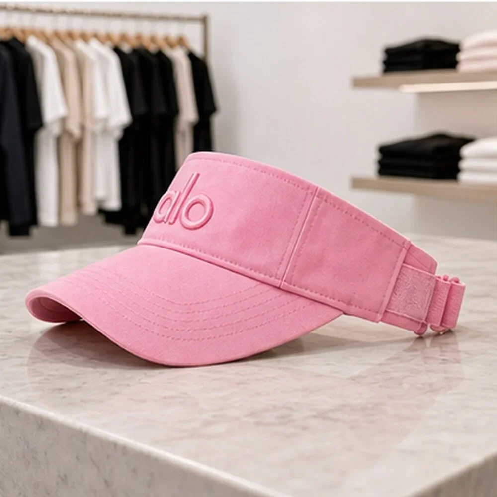 ALO Yoga Pink Boutique Open Top Visor Hat NWT